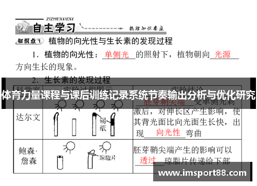 体育力量课程与课后训练记录系统节奏输出分析与优化研究